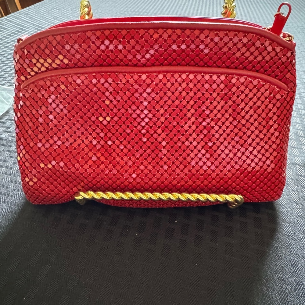 Red Whiting and Davis vintage mesh bag